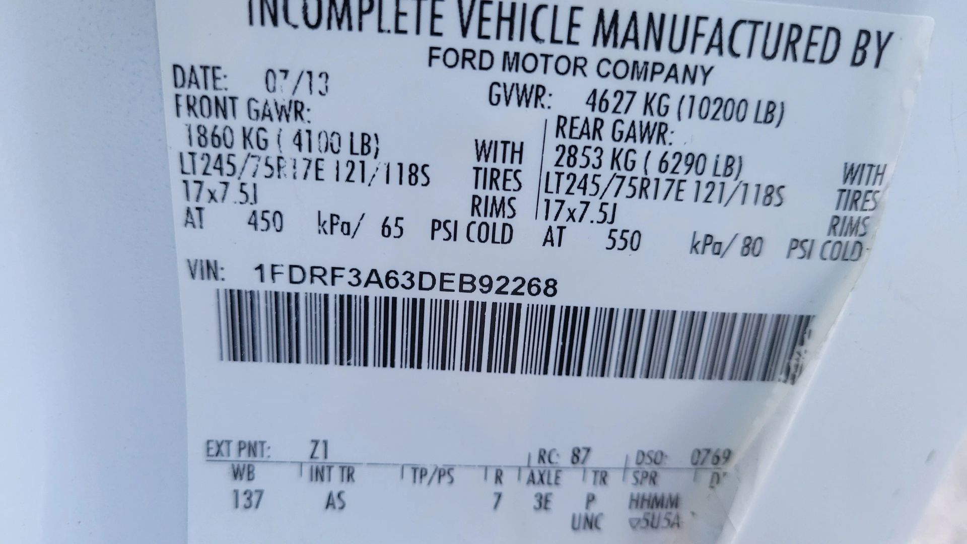 ford f-350 super duty 2013 1FDRF3A63DEB92268 image ford f-350 super duty 2013 1FDRF3A63DEB92268 image